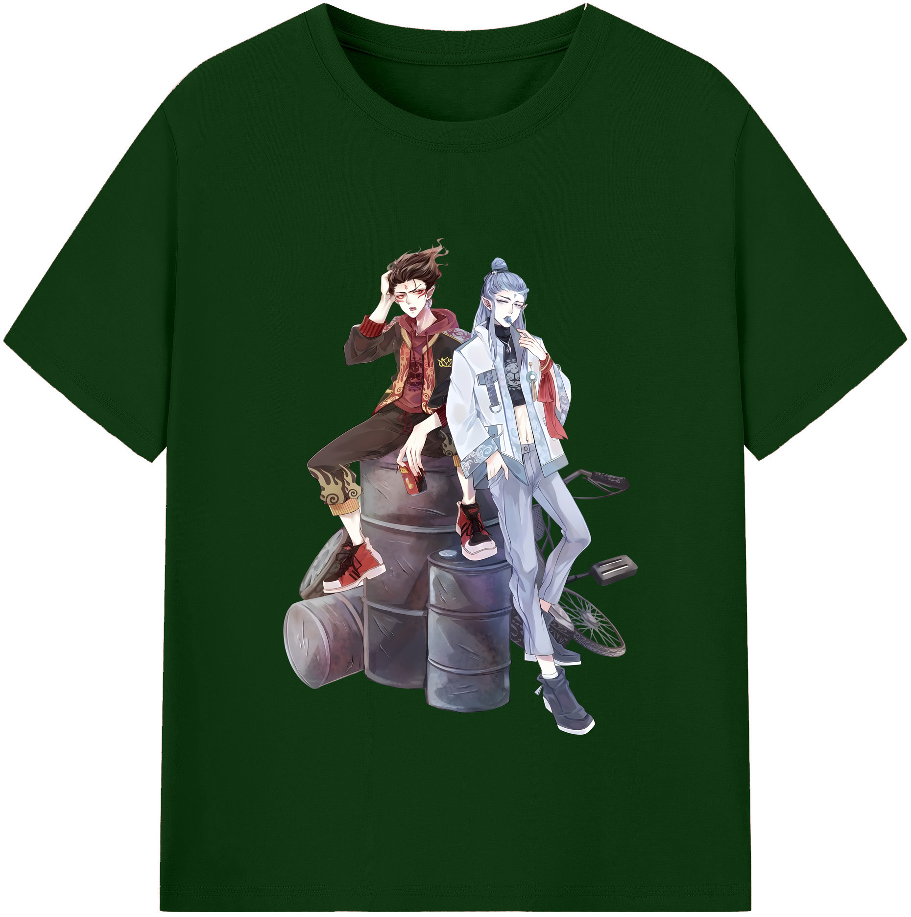 （画像用） Ne Zha 2 ナタ 魔童の大暴れ 綿100％半袖Tシャツ（フロントプリント）